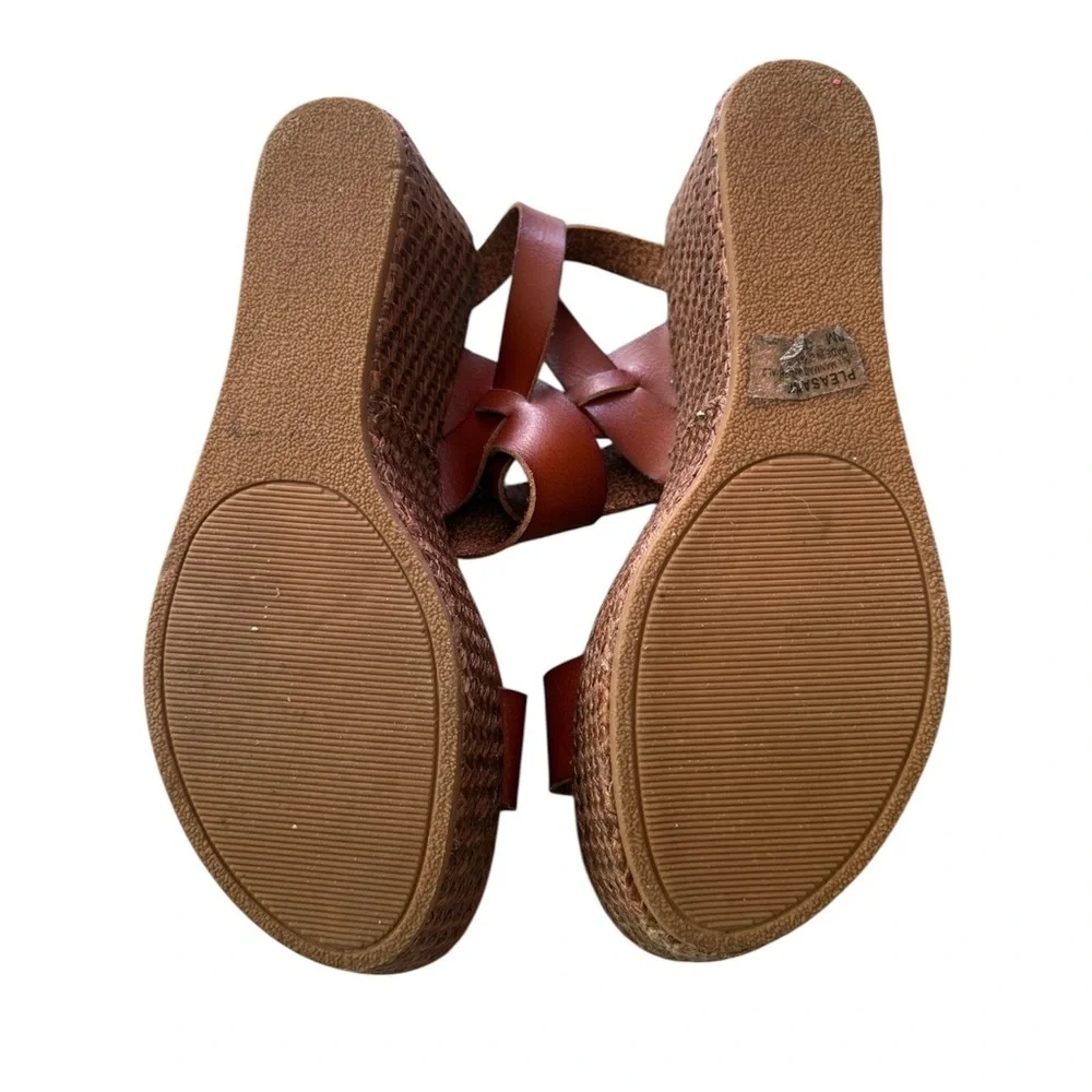 EDL Presents Pop Comfort Fit Woven Wedge Sandals